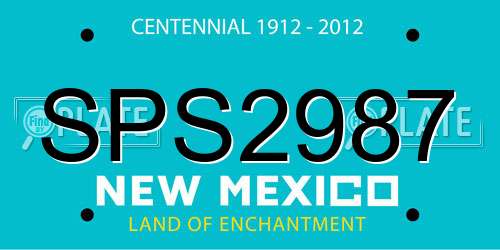 SPS2987 New Mexico License Plate