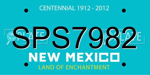 SPS7982 New Mexico License Plate