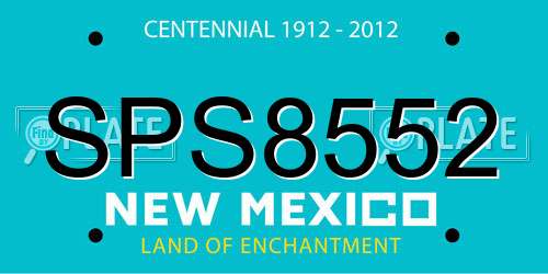 SPS8552 New Mexico License Plate