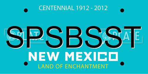 SPSBSST New Mexico License Plate