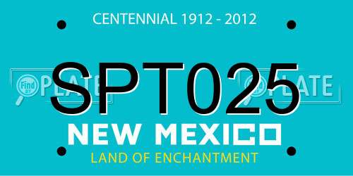 SPT025 New Mexico License Plate