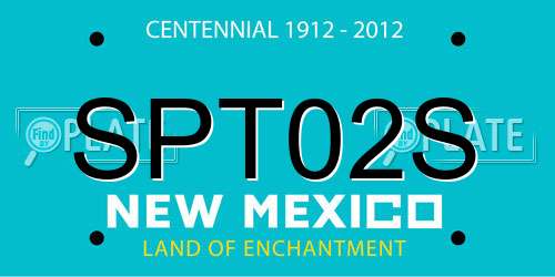 SPT02S New Mexico License Plate