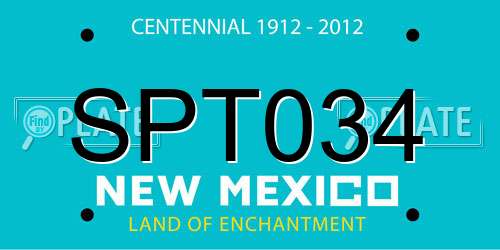 SPT034 New Mexico License Plate