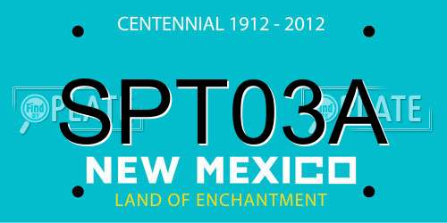 SPT03A New Mexico License Plate