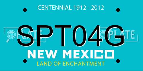 SPT04G New Mexico License Plate