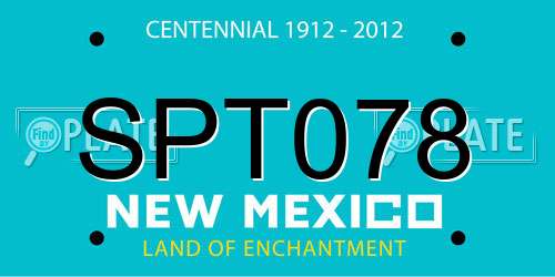SPT078 New Mexico License Plate