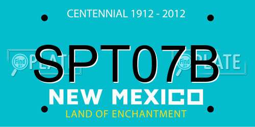SPT07B New Mexico License Plate