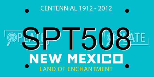 SPT508 New Mexico License Plate