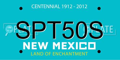 SPT50S New Mexico License Plate
