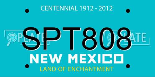 SPT808 New Mexico License Plate