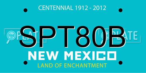 SPT80B New Mexico License Plate