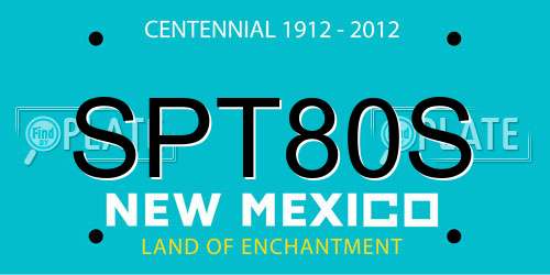 SPT80S New Mexico License Plate
