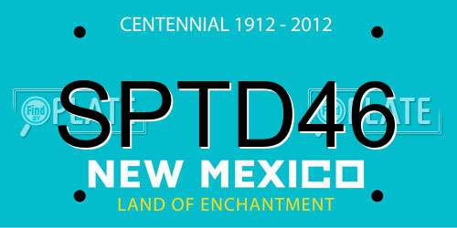 SPTD46 New Mexico License Plate