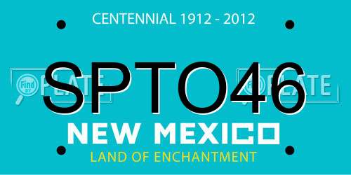 SPTO46 New Mexico License Plate