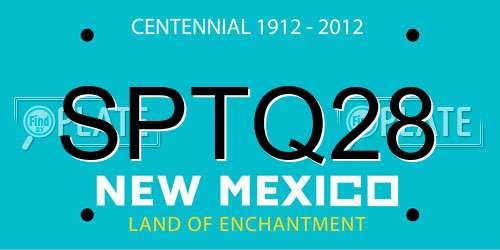 SPTQ28 New Mexico License Plate
