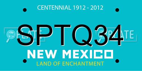 SPTQ34 New Mexico License Plate