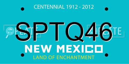 SPTQ46 New Mexico License Plate
