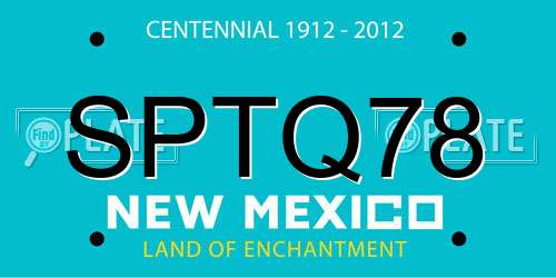 SPTQ78 New Mexico License Plate