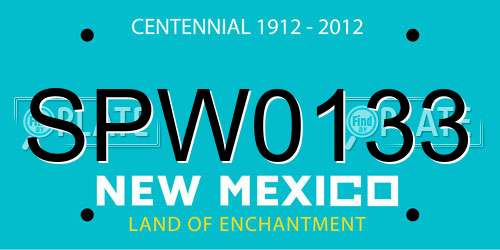 SPW0133 New Mexico License Plate