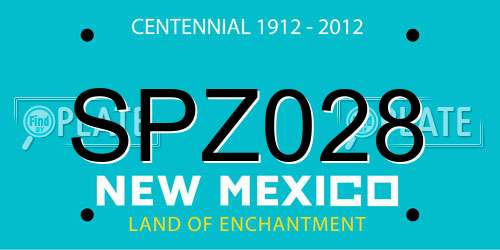 SPZ028 New Mexico License Plate