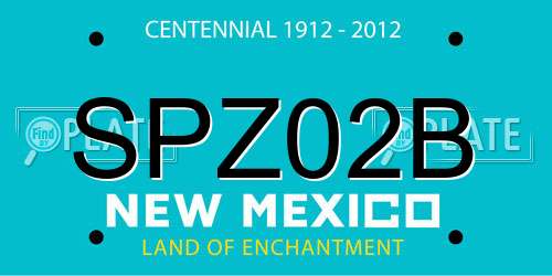 SPZ02B New Mexico License Plate