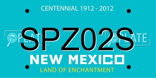 SPZ02S New Mexico License Plate