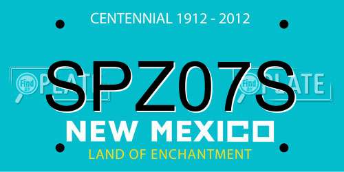 SPZ07S New Mexico License Plate