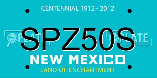 SPZ50S New Mexico License Plate
