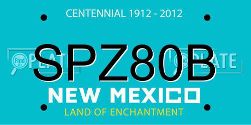SPZ80B New Mexico License Plate