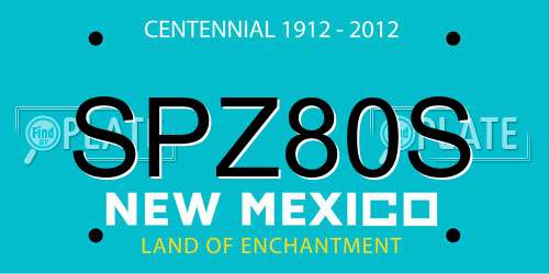 SPZ80S New Mexico License Plate