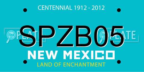 SPZB05 New Mexico License Plate