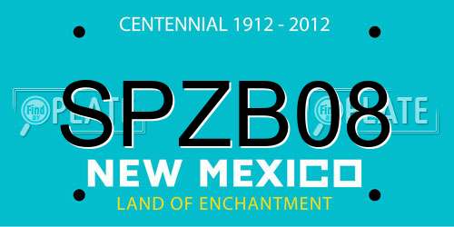 SPZB08 New Mexico License Plate