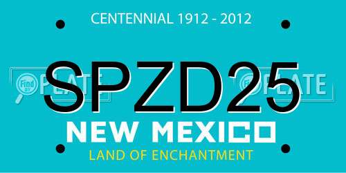 SPZD25 New Mexico License Plate