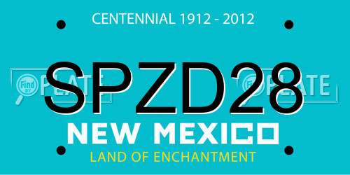 SPZD28 New Mexico License Plate
