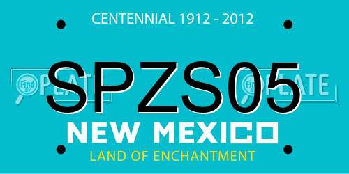 SPZS05 New Mexico License Plate