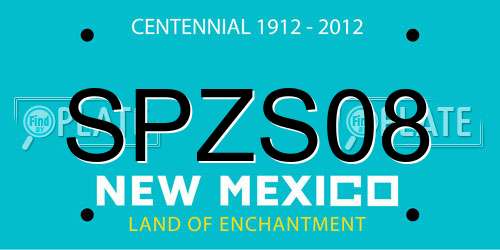 SPZS08 New Mexico License Plate