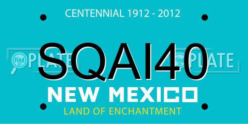 SQAI40 New Mexico License Plate