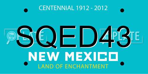 SQED43 New Mexico License Plate