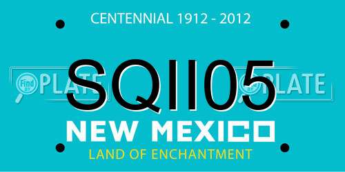 SQII05 New Mexico License Plate