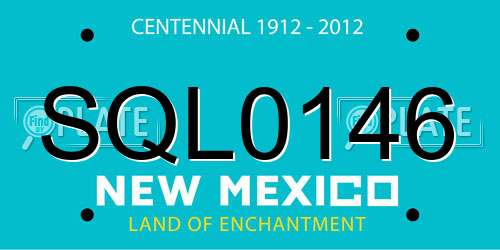 SQL0146 New Mexico License Plate