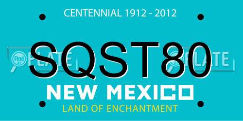 SQST80 New Mexico License Plate