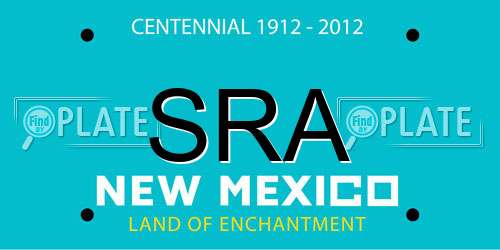 SRA New Mexico License Plate