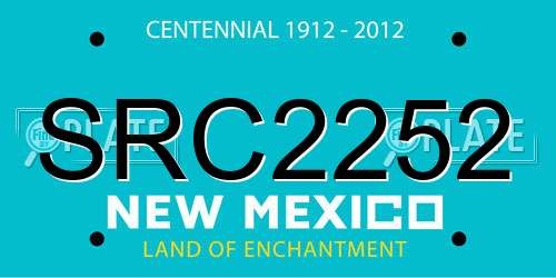 SRC2252 New Mexico License Plate