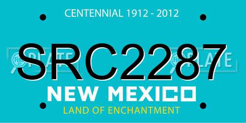 SRC2287 New Mexico License Plate