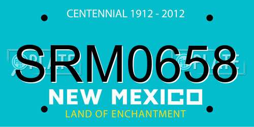 SRM0658 New Mexico License Plate
