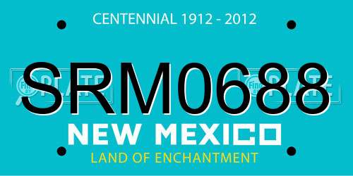 SRM0688 New Mexico License Plate