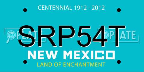 SRP54T New Mexico License Plate