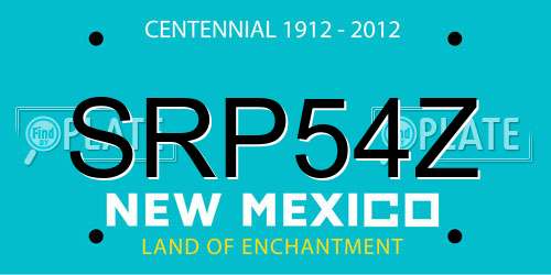 SRP54Z New Mexico License Plate