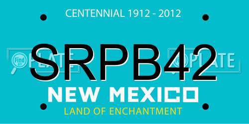 SRPB42 New Mexico License Plate