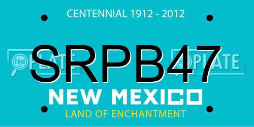 SRPB47 New Mexico License Plate